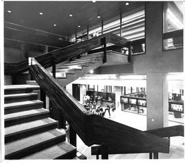 Photograph of the main staircase and lobby in the Killam Memorial Library