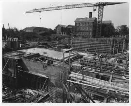 Photograph of the east view of the Killam Memorial Library construction