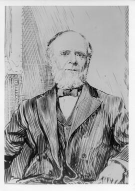 Photograph of  a sketch of George Munro