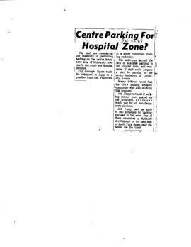 Centre parking for hospital zone? : [clipping]