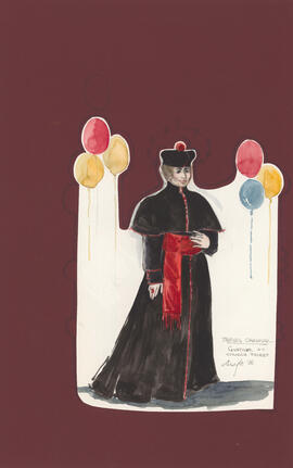 Costume design for Gustave as a Spanish priest