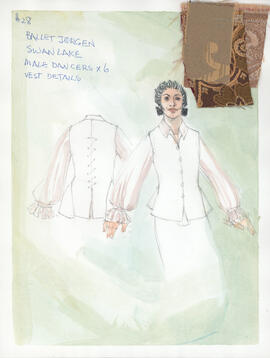 Costume design for male dancers : vest details