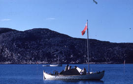 Photograph of boats in Cape Dorset, Northwest Territories