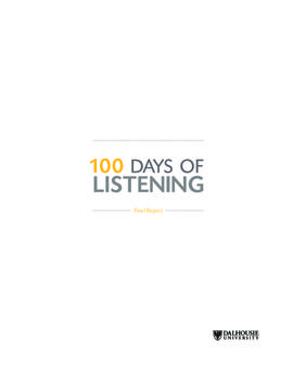 100 days of listening : final report