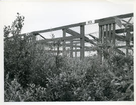 Photograph of abandoned RCMP dog pens in Fort Chimo, Quebec