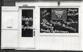 Photograph of Eye Level Gallery exterior during Women at Eye Level group exhibition