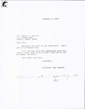 Correspondence with William B. Daniels