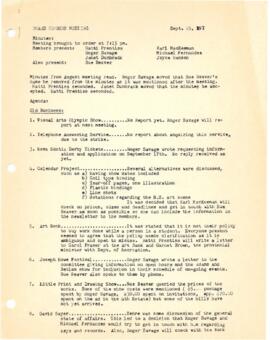 Minutes from a Board meeting held on September 25, 1975