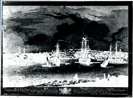 Photographic print of a negative of Halifax and the harbour viewed opposite from Dartmouth