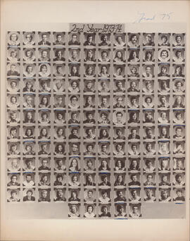 Photograph of Faculty of Law second year class of 1973-74