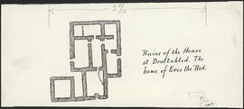 Illustration on page 56 of the first edition of The Markland Sagas : Ruins of the House at Bratta...