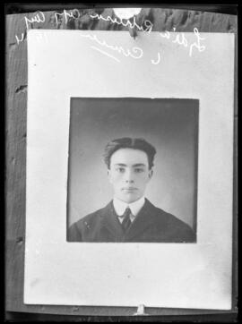 Photograph of an unidentified many commissioned by Lydia Robertson