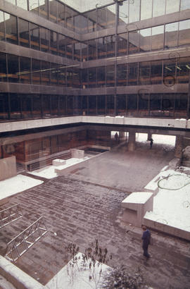 Photograph of the atrium at the Killam Library, Dalhousie University