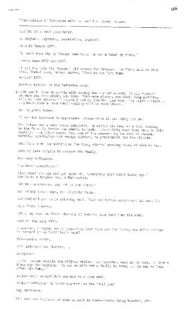 Transcription of interview with Mr. and Mrs. Harry Warren