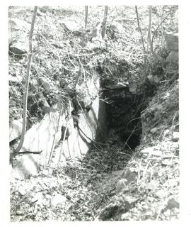 Photograph of one of the many small shafts dug at Molega