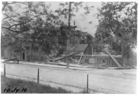 Photograph of a building being demolished on [Sackville?] street near [South Park?] in Halifax No...