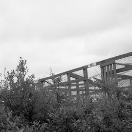 Photograph of abandoned RCMP dog pens in Fort Chimo, Quebec