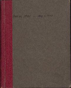 Diary, December 23, 1941-May 1, 1943