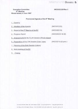 IWCO's sixth executive committee meeting : [meeting documents]