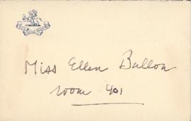 Letter from Yehudi Menuhin to Ellen Ballon