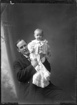 Photograph of Alister Matheson & baby