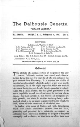The Dalhousie Gazette, Volume 38, Issue 2