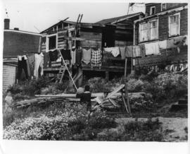 Photograph of children playing outside in Africville
