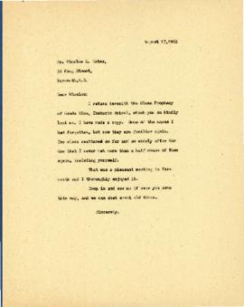 Correspondence between Thomas Head Raddall and Winslow L. Gates