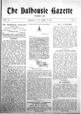 The Dalhousie Gazette, Volume 51, Issue 9