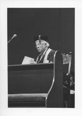 Photograph of Henry Hicks at a convocation ceremony