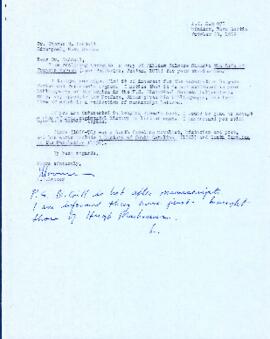 Correspondence between Thomas Head Raddall and L. S. Loomer