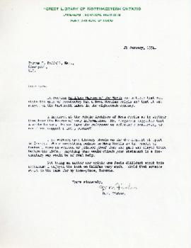 Correspondence between Thomas Head Raddall and D. M. Fisher
