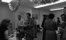 Photograph of people mingling at the opening of the Ocean Studies house