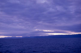 Photograph of the ocean and clouds near Newfoundland and Labrador