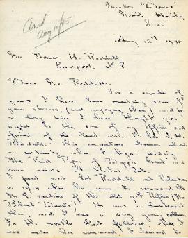Correspondence between Thomas Head Raddall and Charles S. Daintney