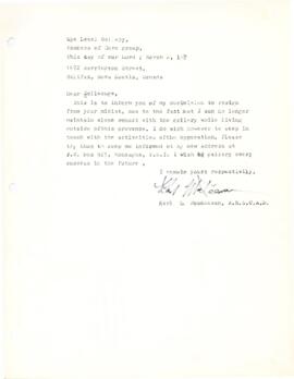 Karl MacKeeman's resignation letter
