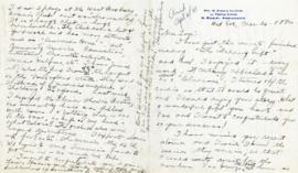 Correspondence between Thomas Head Raddall and Gladys Van Ness