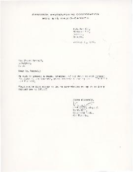 Correspondence between Thomas Head Raddall and the Canadian Broadcasting Corporation