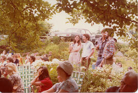 Photograph of a large group of attendees of the First Roscoe Fillmore Memorial Picnic