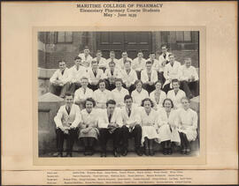 Maritime College of Pharmacy - Elementary Pharmacy Course Students, May - June, 1939