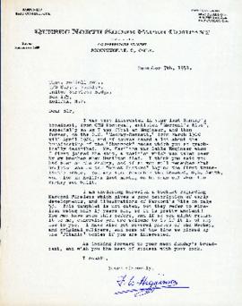 Correspondence between Thomas Head Raddall and H. W. Higginson