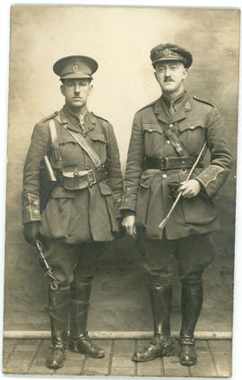 Photograph of Oscar Glennie Donovan and another Canadian Army Medical Corps officer