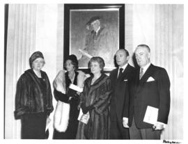 Photograph of Lady Dunn and others at the opening ceremony of the Sir James Dunn Building