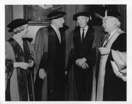 Photograph and a photographic negative of the Dalhousie University honourary degree recepients