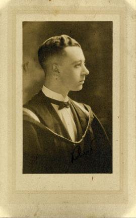 Graduation portrait of unidentified member of the Shaw family