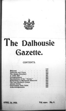 The Dalhousie Gazette, Volume 35, Issue 9