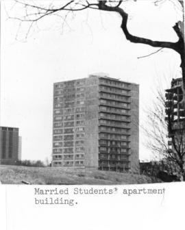 Photograph of an apartment buiding for married students