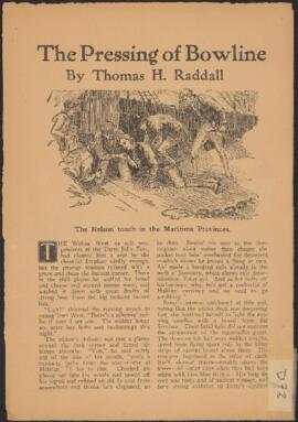 The pressing of Bowline / by Thomas H. Raddall