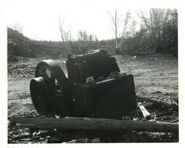 Photograph of part of an ore-crusher at Johnson's Dump at the Molega mines