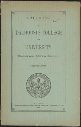 Calendar of Dalhousie College and University, Halifax, Nova Scotia : 1902-1903
